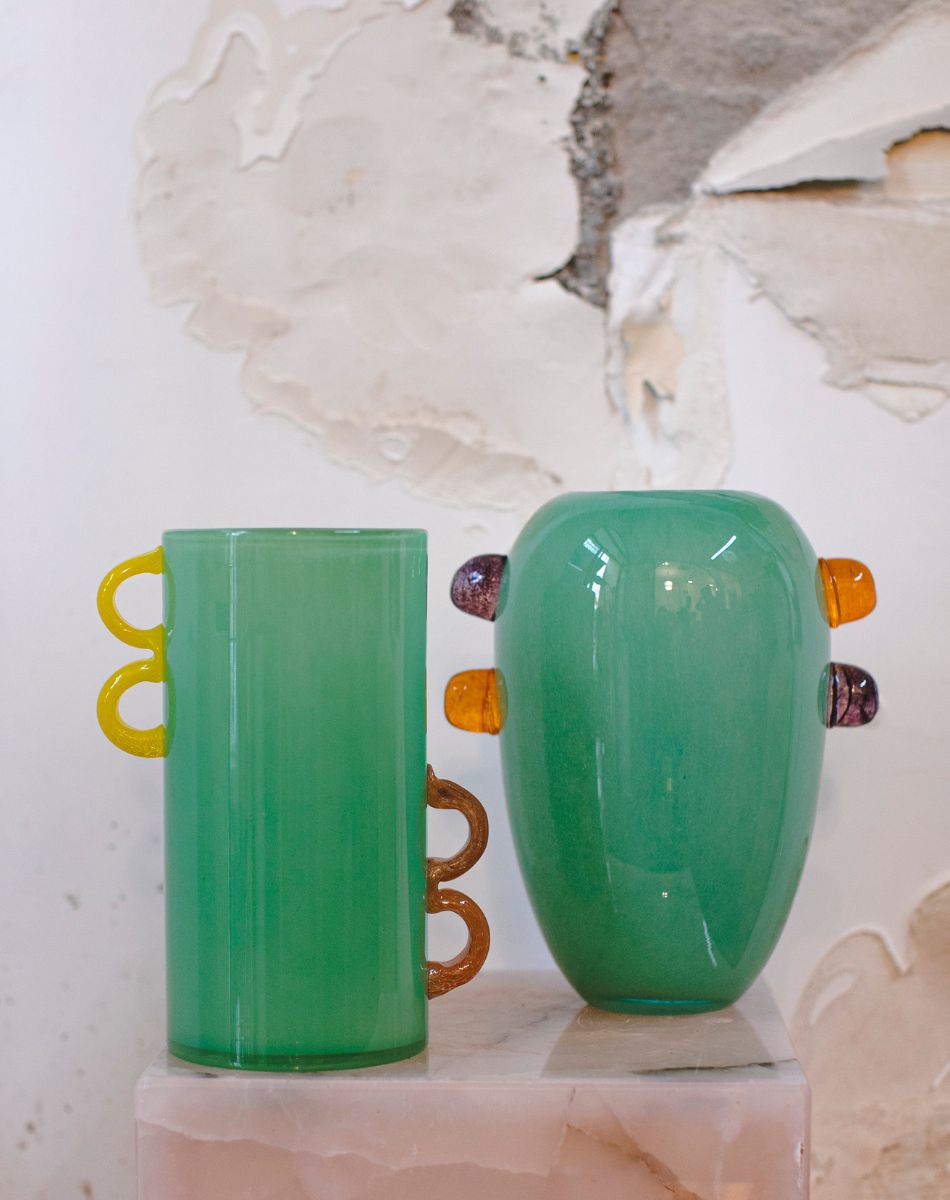 Green big vase