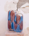 Oval glass vase