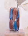 Oval glass vase