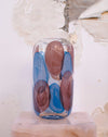 Oval glass vase