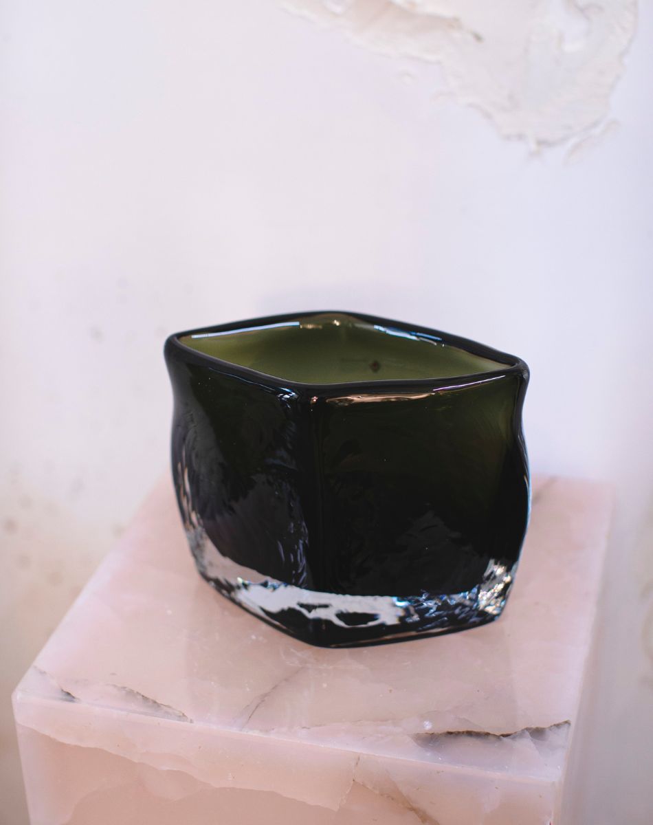 Geometric black vase