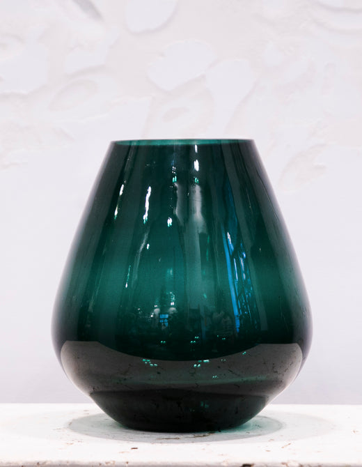 Deep green vase